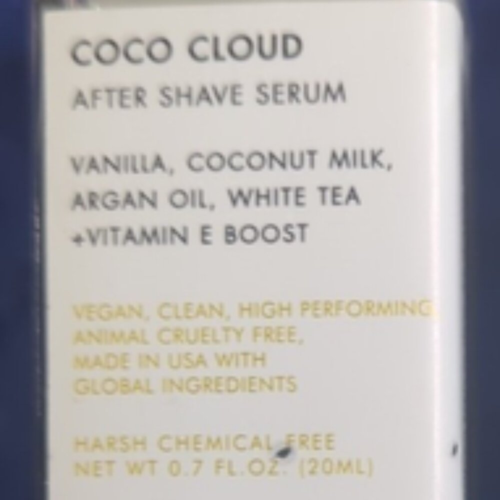 Truly Coco Cloud After Shave Serum .7 oz luxury shave serum